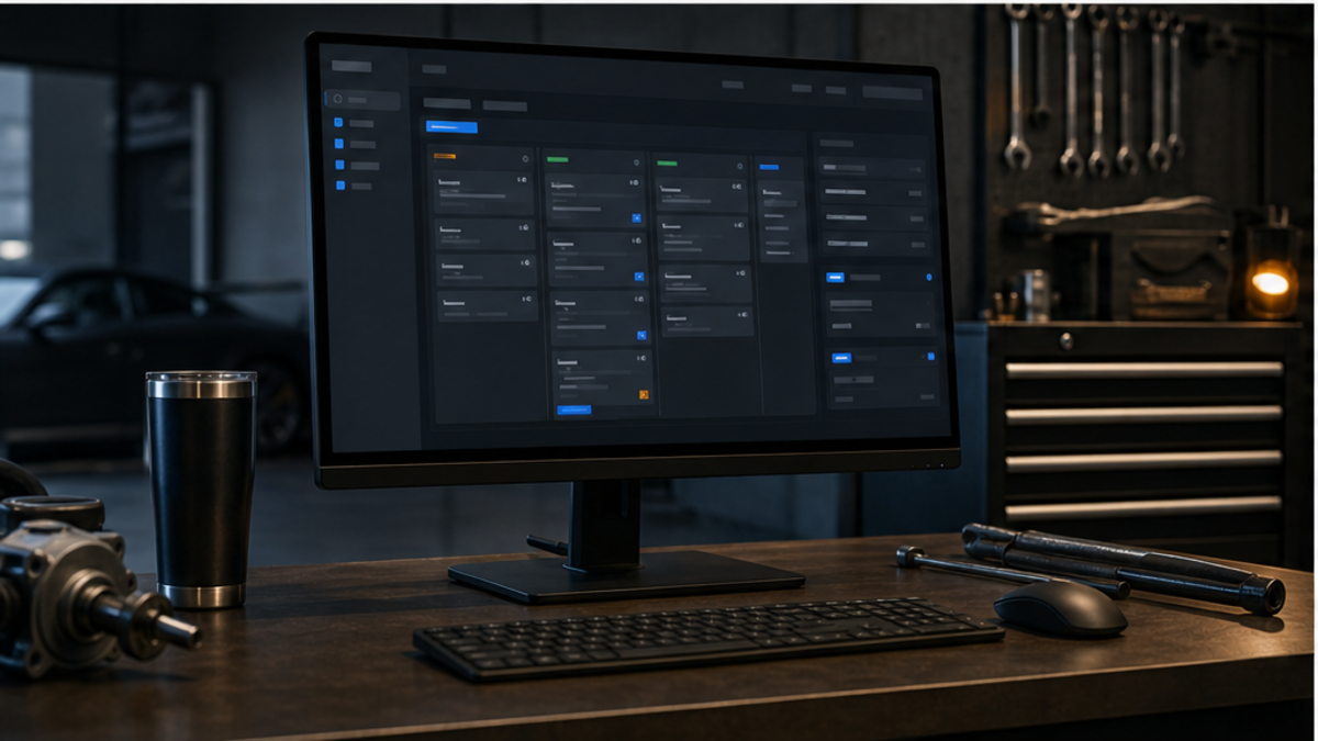 TorqueLedger dashboard workflow for auto repair shops.